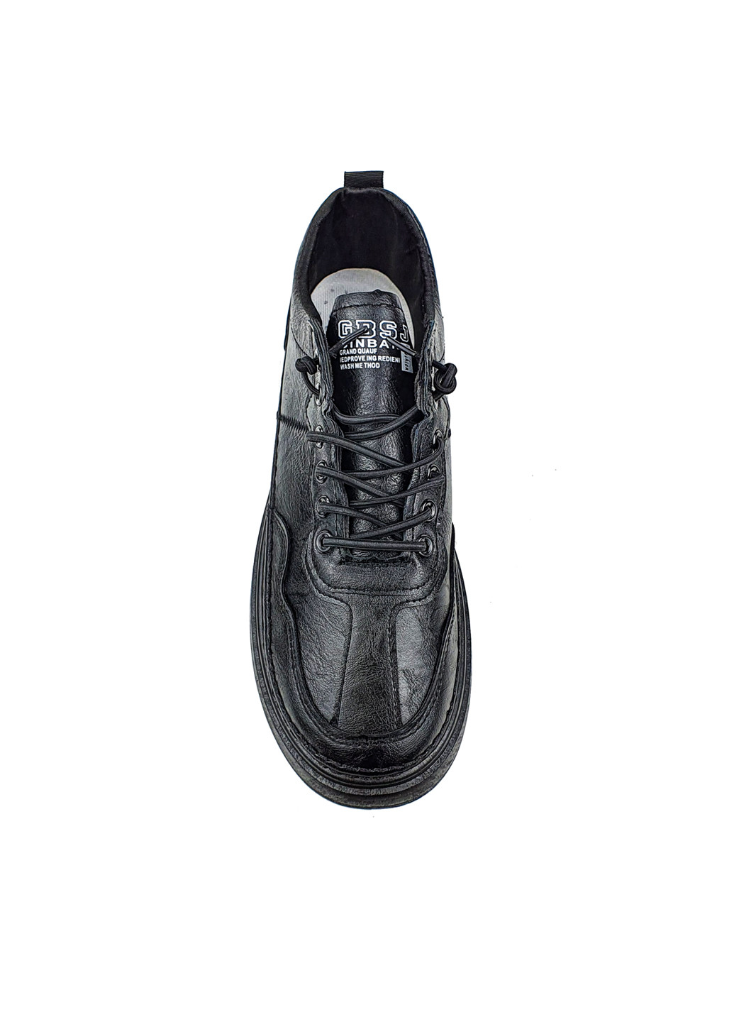 Туфлі чоловічі повсякденні демісезонні з екошкіри чорні Fashion туфли (252453320)