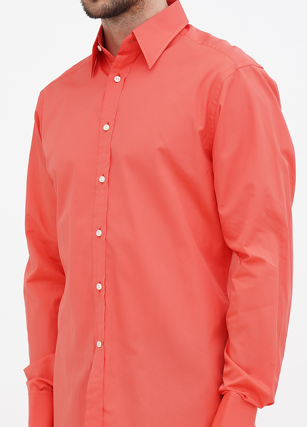 Коралловая кэжуал рубашка однотонная Ralph Lauren