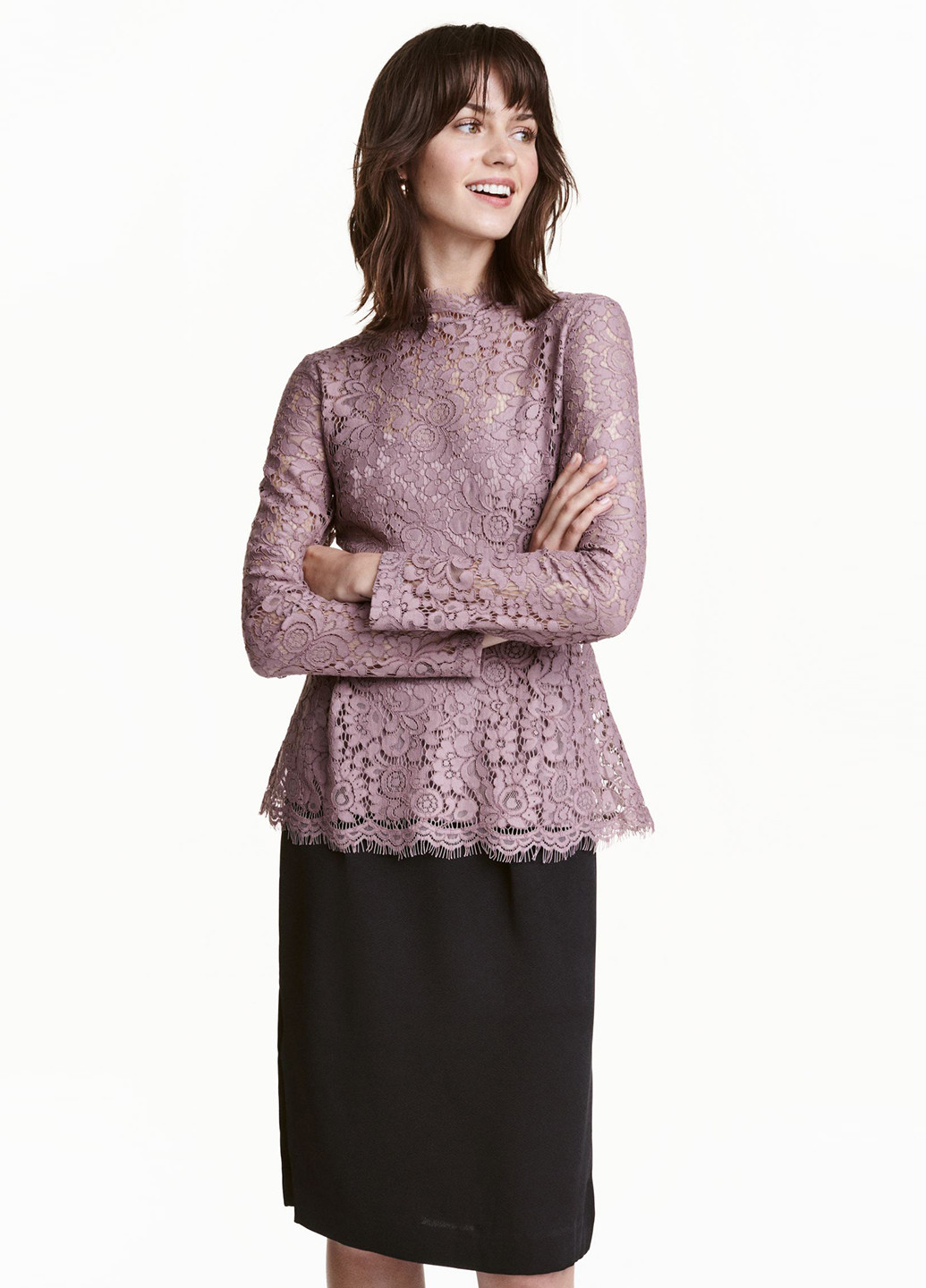 Светло-фиолетовая блуза H&M