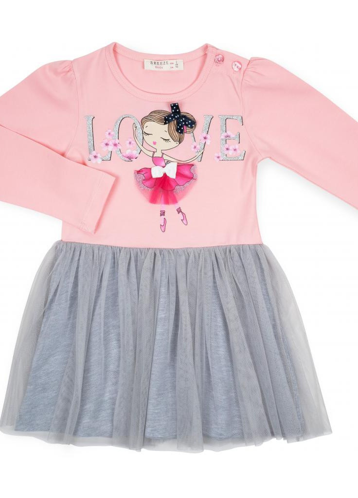 Фуксия платье "love" (13724-98g-pink) Breeze (205765294)