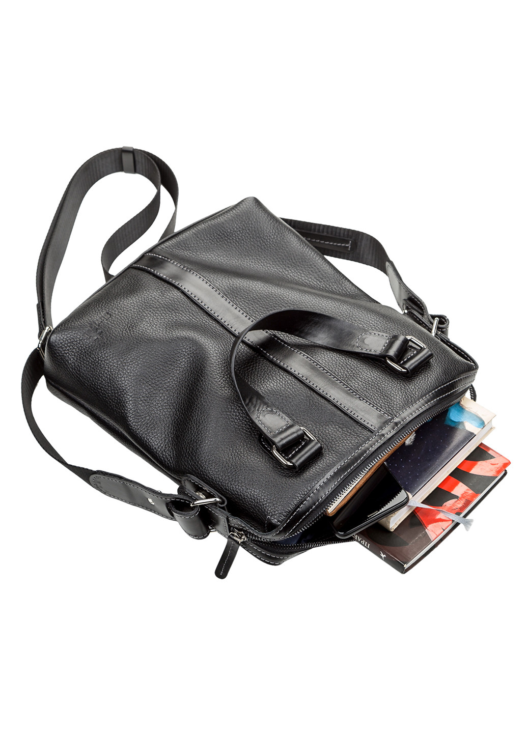 Чоловіча шкіряна сумка 30х34х6 см Shvigel (252131202)