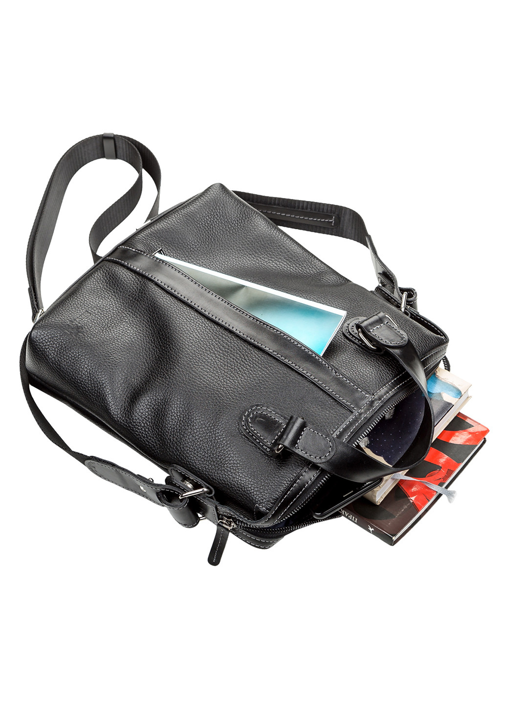 Чоловіча шкіряна сумка 30х34х6 см Shvigel (252131202)