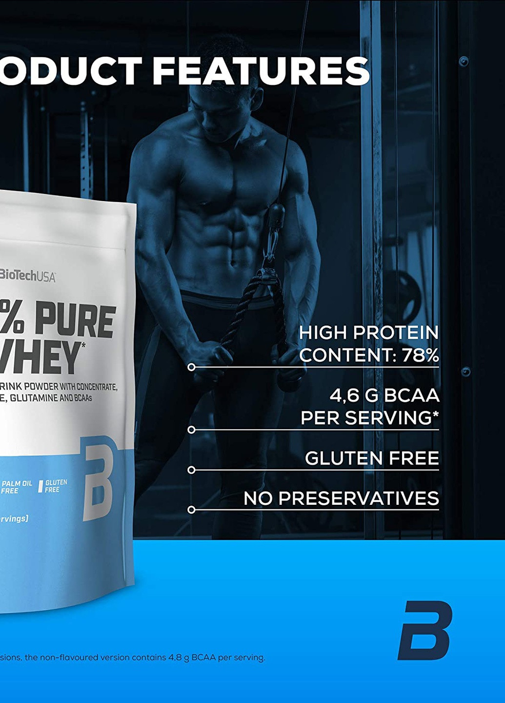 Протеин 100% Pure Whey 454 g (Biscuit Dream) Biotech (255622431)