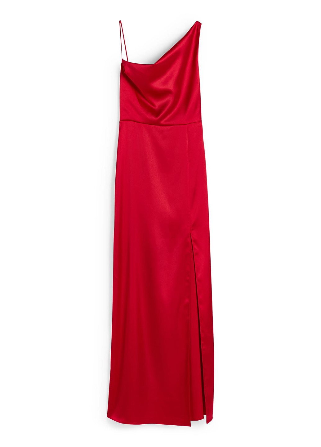Червона вечірня сукня на одне плече C&A однотонна