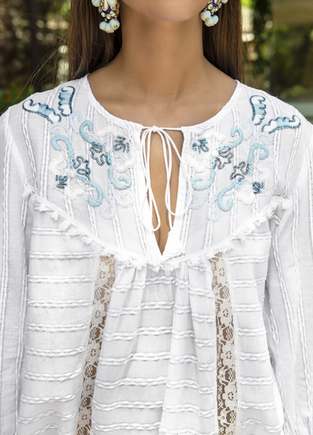 Белое кэжуал платье клеш Anastasea в полоску