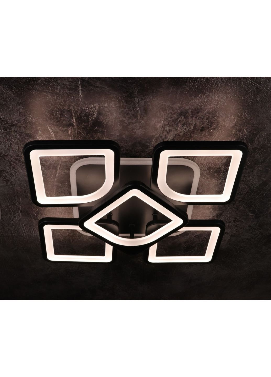 Люстра стельова LED з пультом A2281/4+1S-RGB-bk Чорний 11х40х40 см. Sunnysky (253630504)