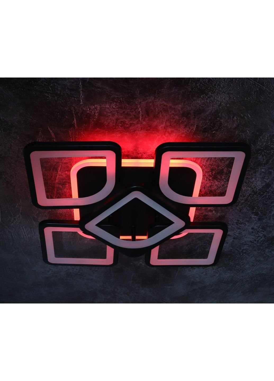 Люстра стельова LED з пультом A2281/4+1S-RGB-bk Чорний 11х40х40 см. Sunnysky (253630504)