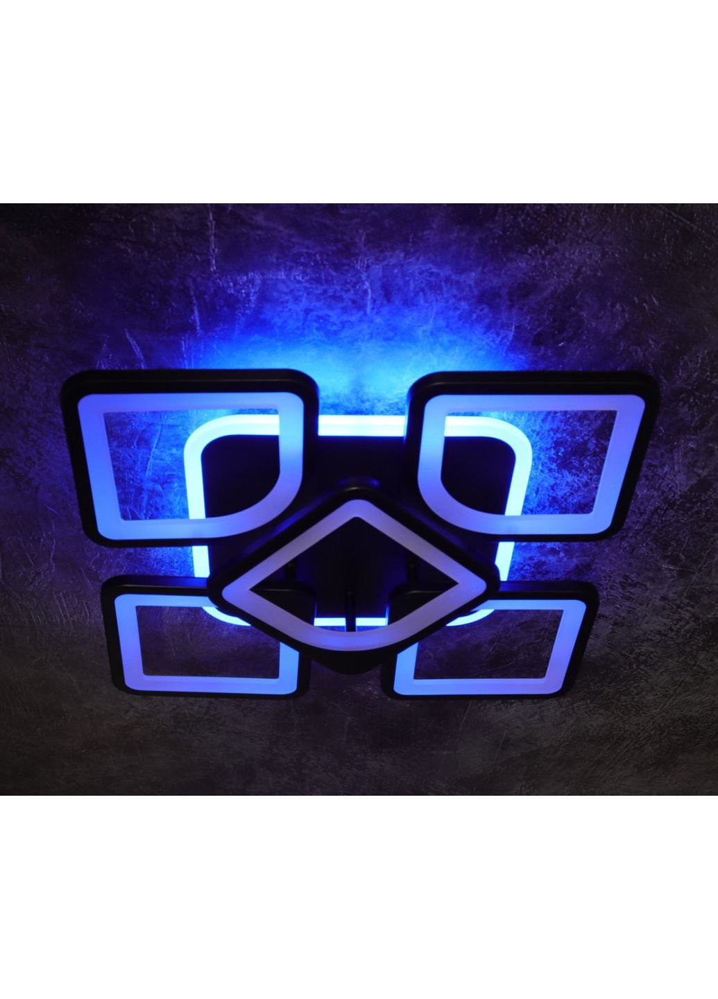 Люстра стельова LED з пультом A2281/4+1S-RGB-bk Чорний 11х40х40 см. Sunnysky (253630504)