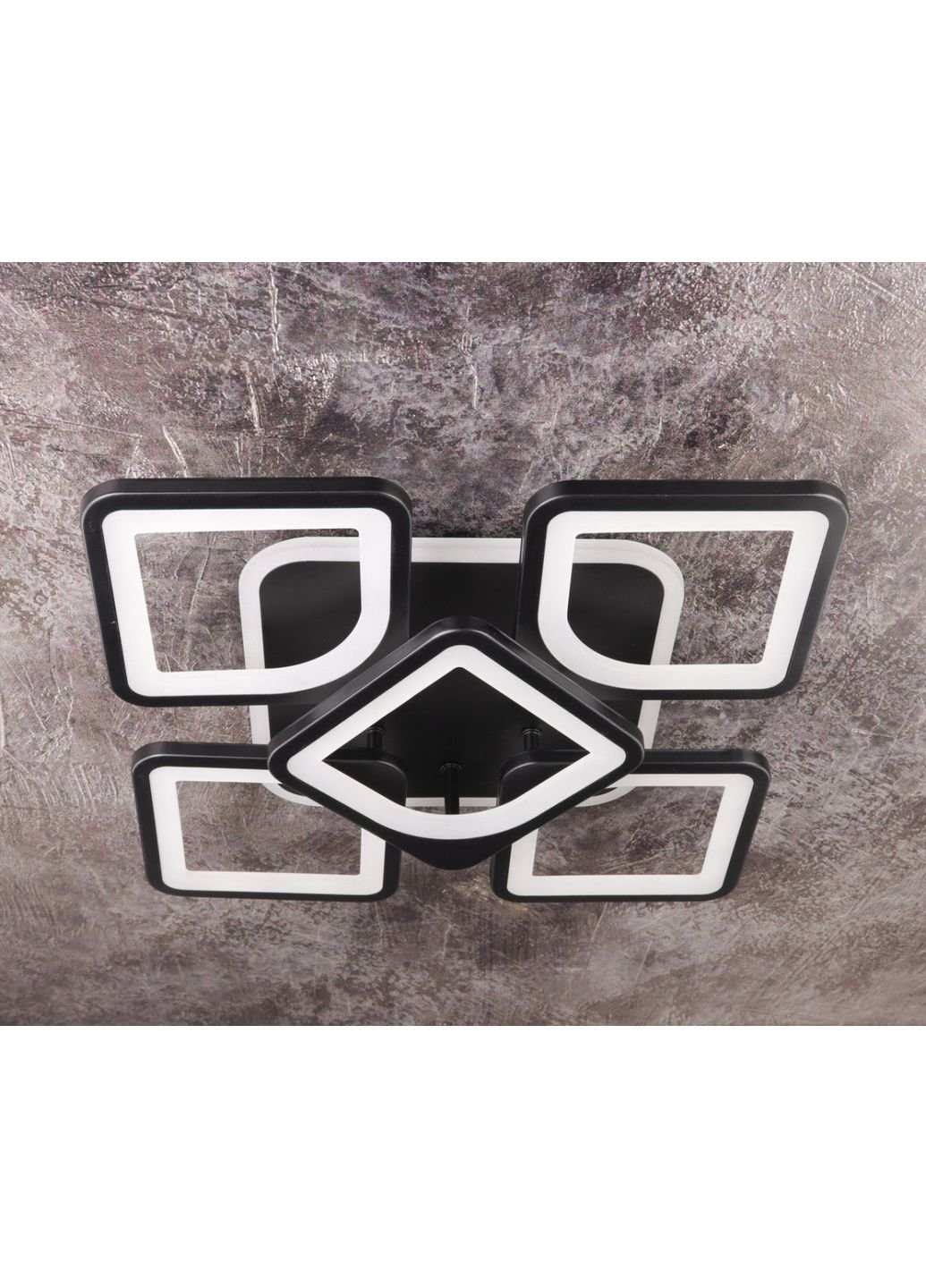 Люстра стельова LED з пультом A2281/4+1S-RGB-bk Чорний 11х40х40 см. Sunnysky (253630504)