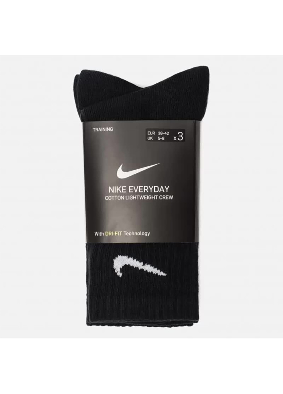 Носки Everyday Lightweight Crew 3-pack black — SX7676-010 Nike (254342570)