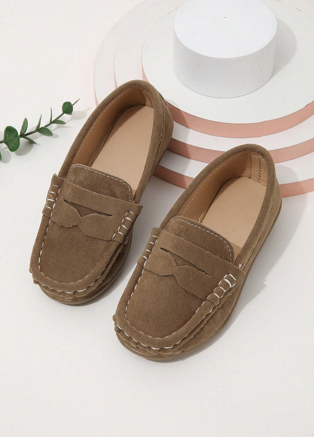Светло-коричневые туфли без шнурков SHEIN
