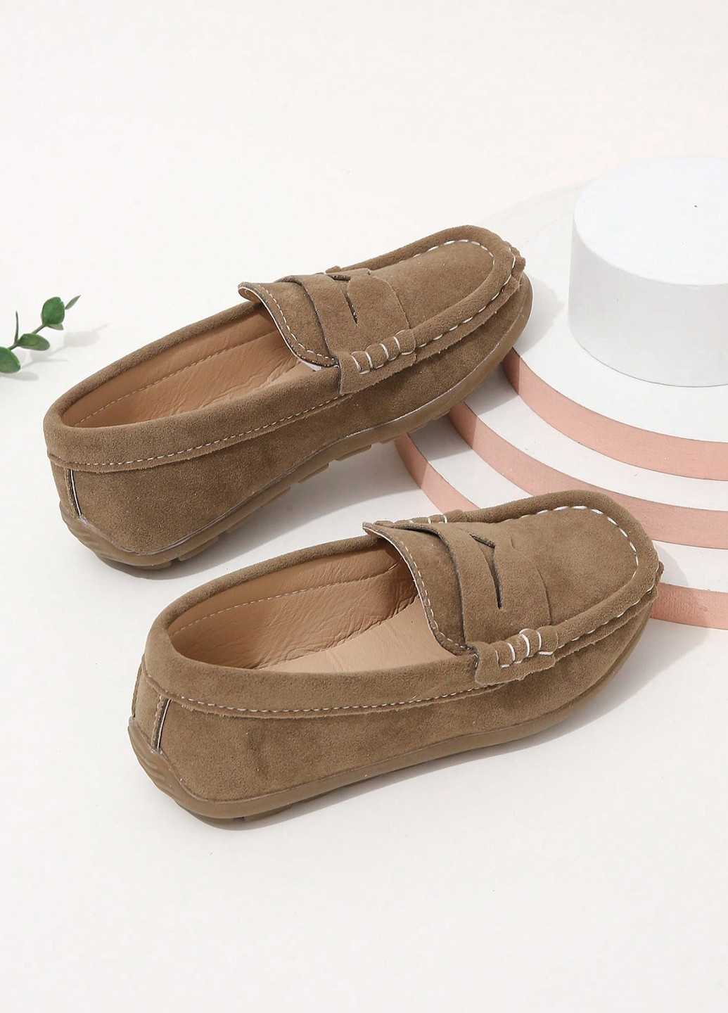 Светло-коричневые туфли без шнурков SHEIN