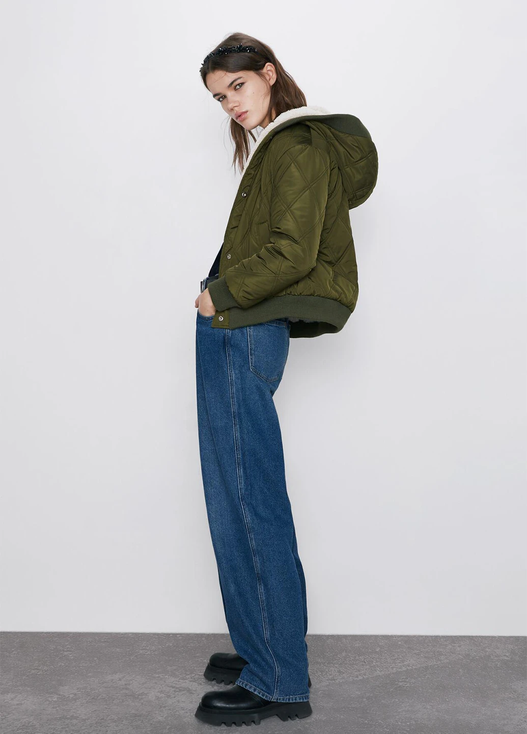 Бомбер двусторонний Zara на молнии (252197281)