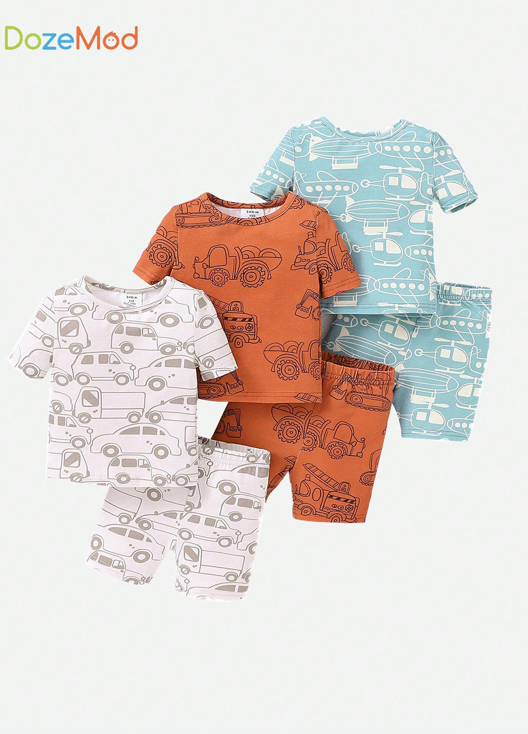 Комбинированная всесезон пижама (футболка, шорты)(3 шт.) футболка + шорты SHEIN