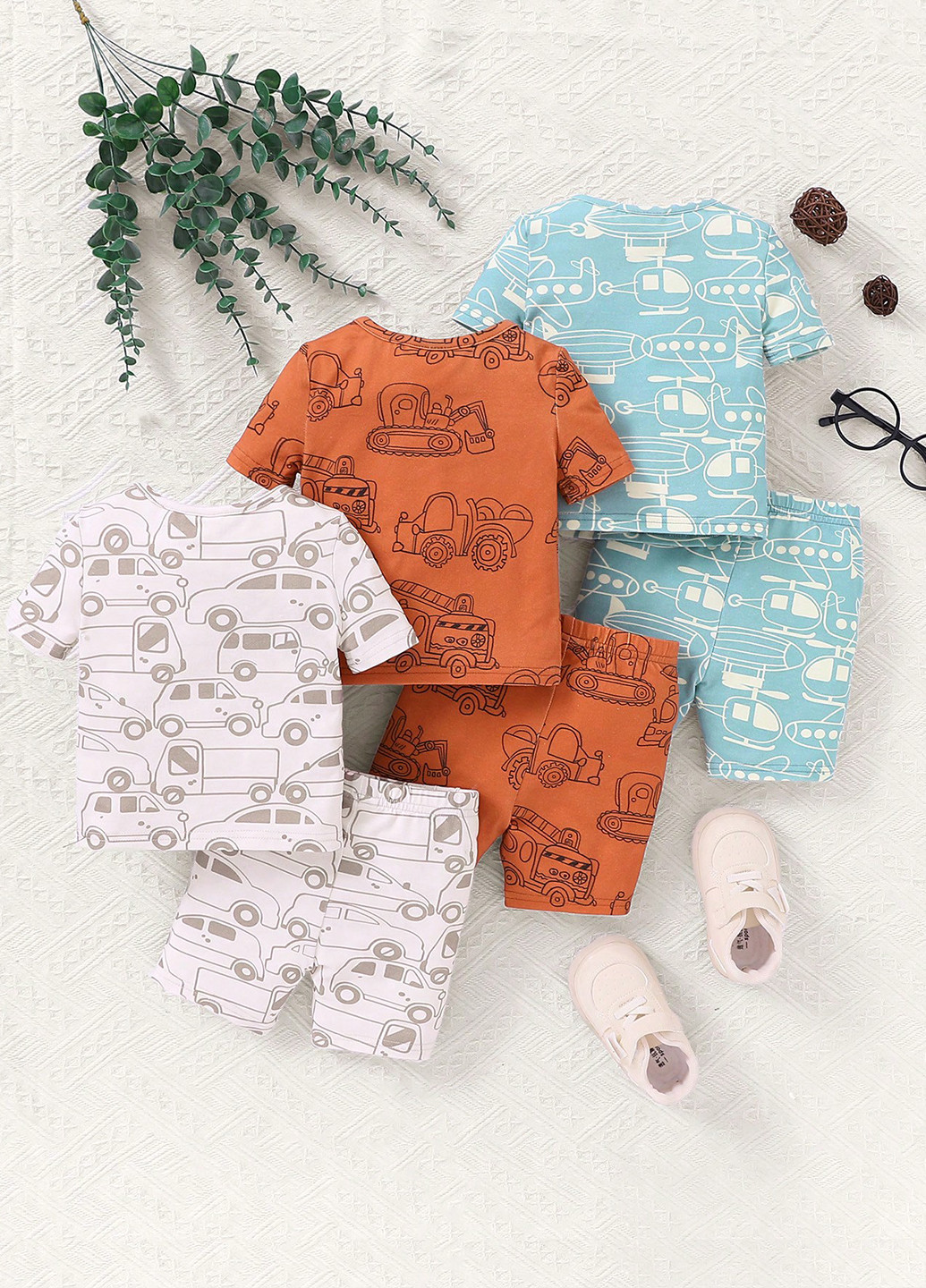 Комбинированная всесезон пижама (футболка, шорты)(3 шт.) футболка + шорты SHEIN