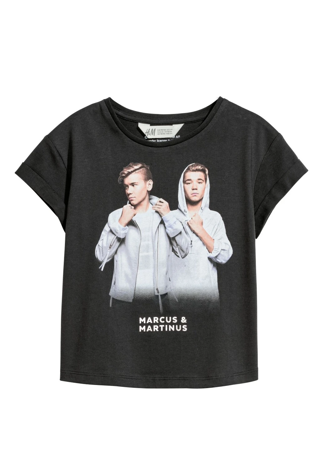 Черная демисезонная футболка H&M