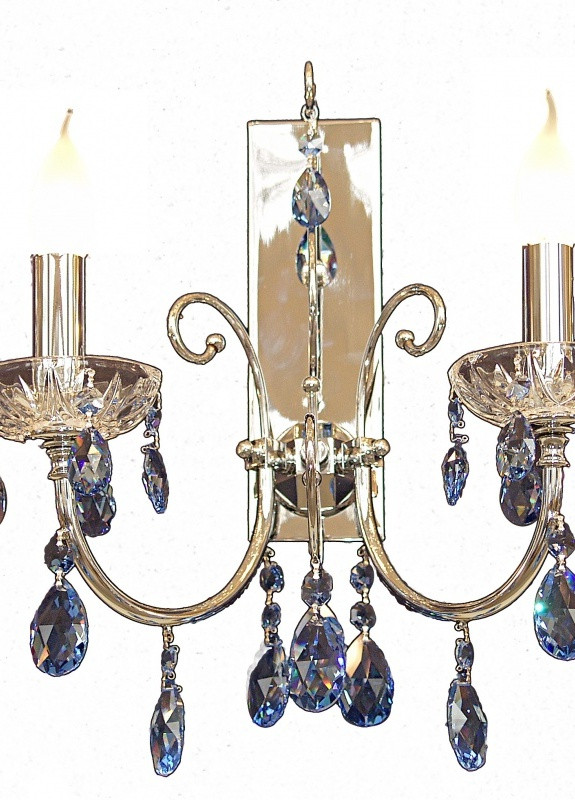 Бра настенное накладное хрустальное свеча CR-302W/2S Brille (253894561)