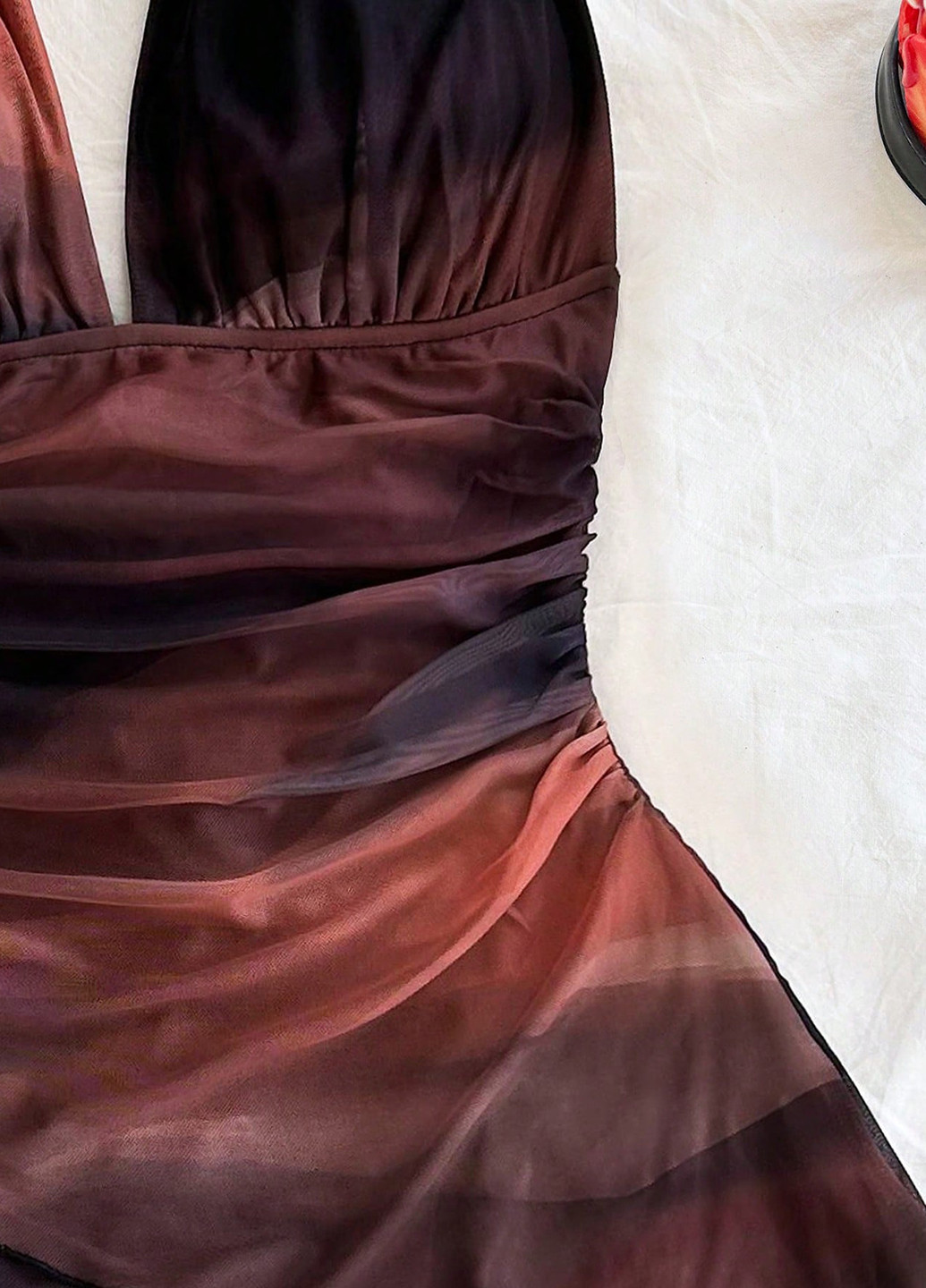 Комбінована кежуал сукня з відкритою спиною SHEIN з абстрактним візерунком