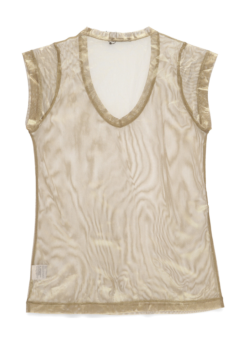 Светло-бежевая летняя футболка Sisley