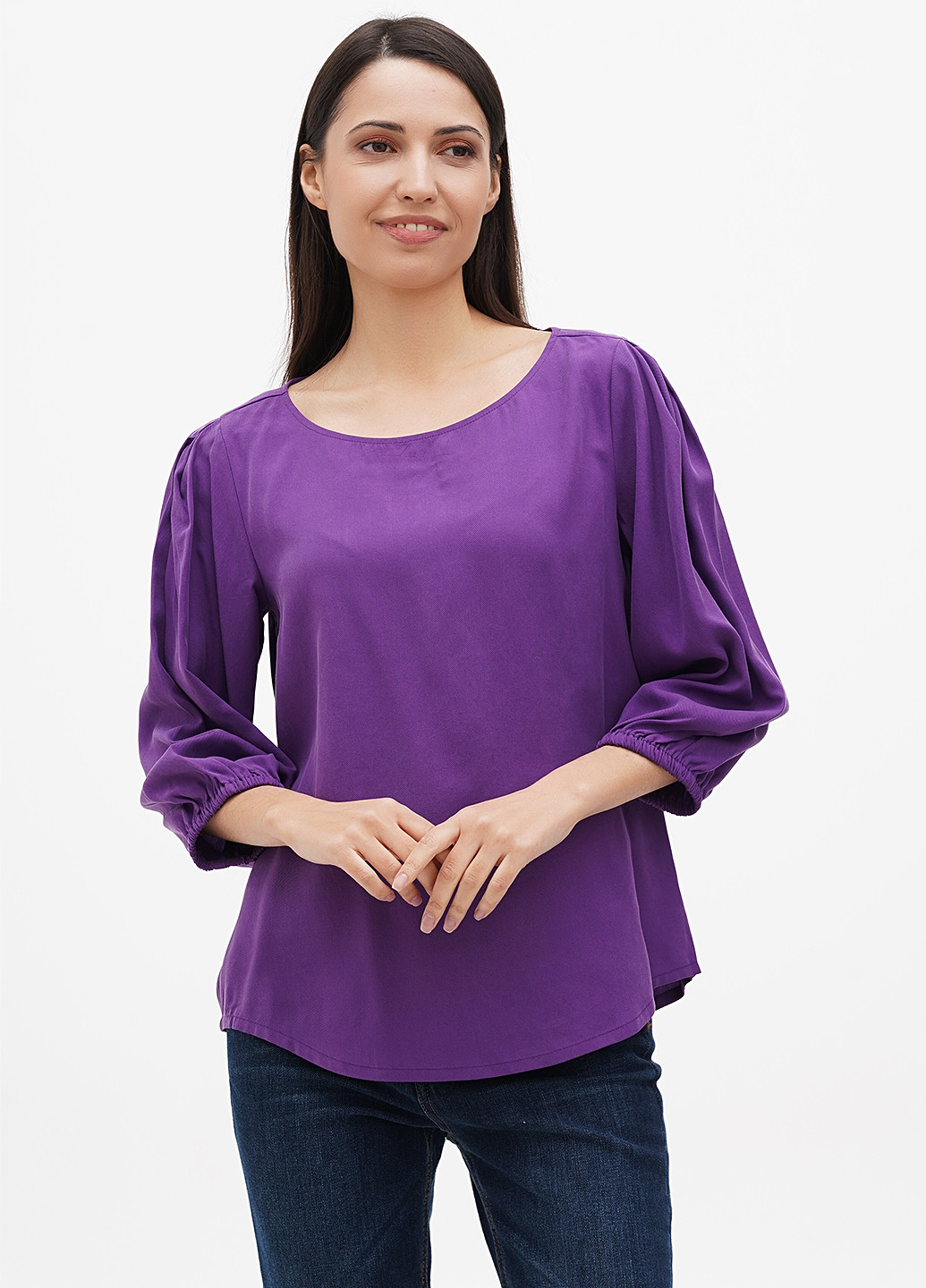 Фиолетовая демисезонная блуза Comma