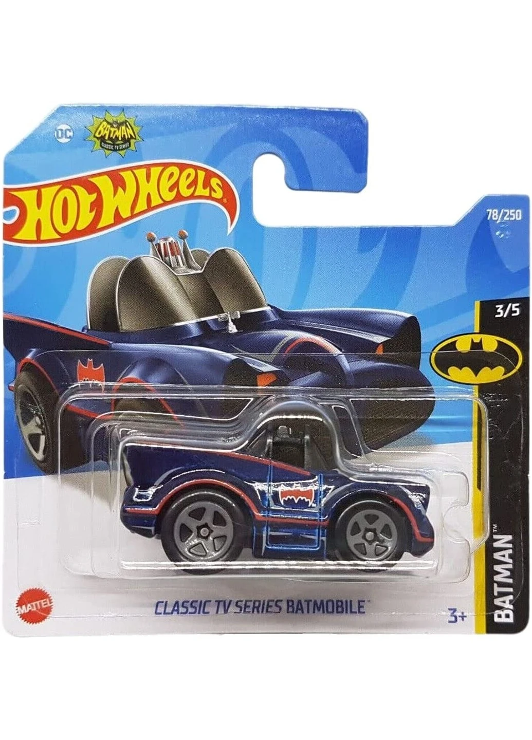Машинка Hot Wheels Classic TV Series Batmobile - Batman - 2022 HCW60 - M521 Mattel (255665549)