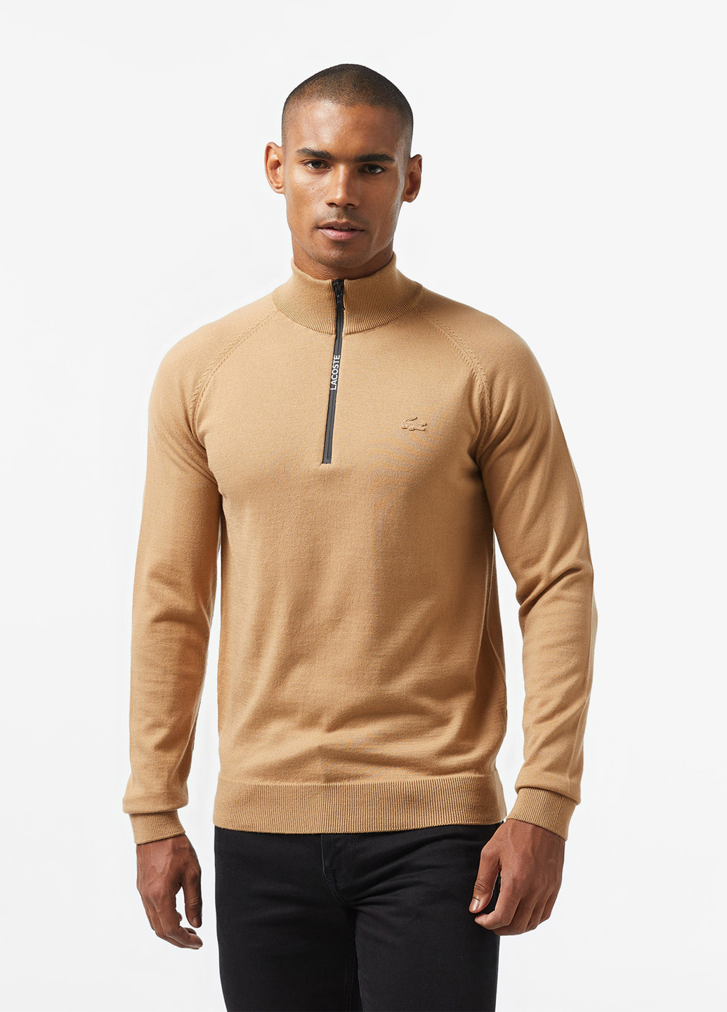 Світло-коричневий демісезонний светр Lacoste