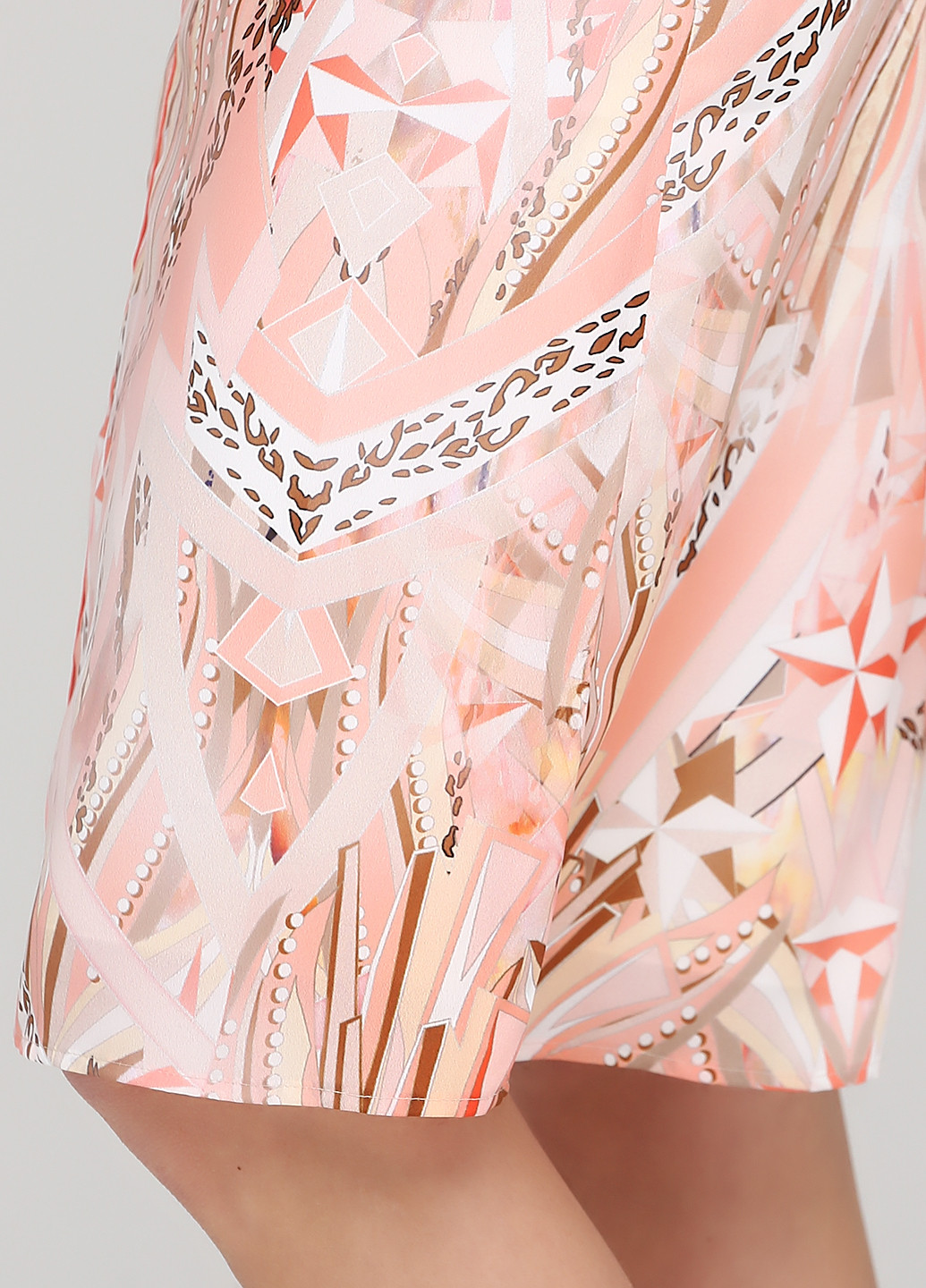 Пудровая кэжуал цветочной расцветки юбка Basler а-силуэта (трапеция)