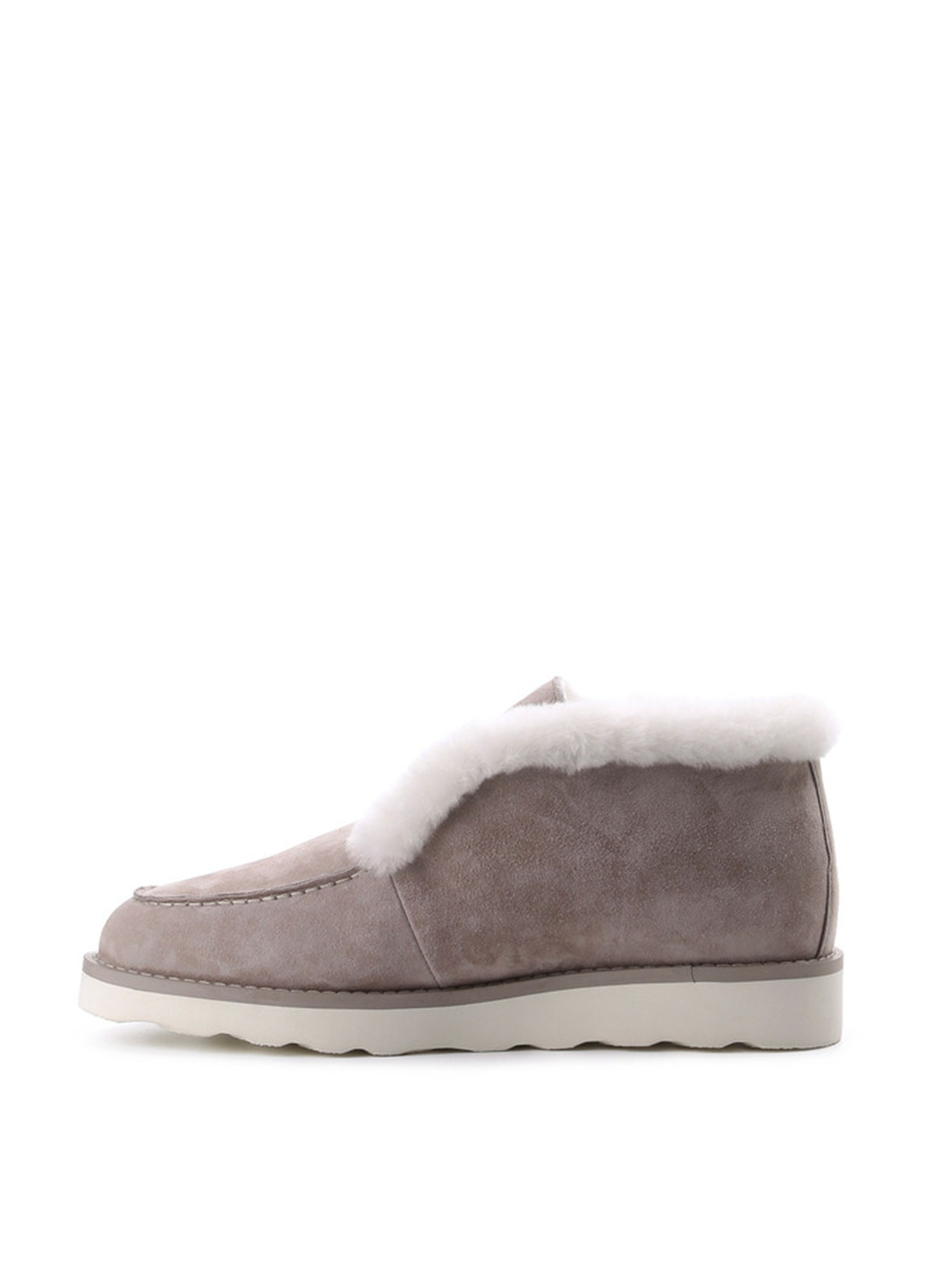 Зимние ботинки Le'BERDES с мехом, с белой подошвой из натуральной замши