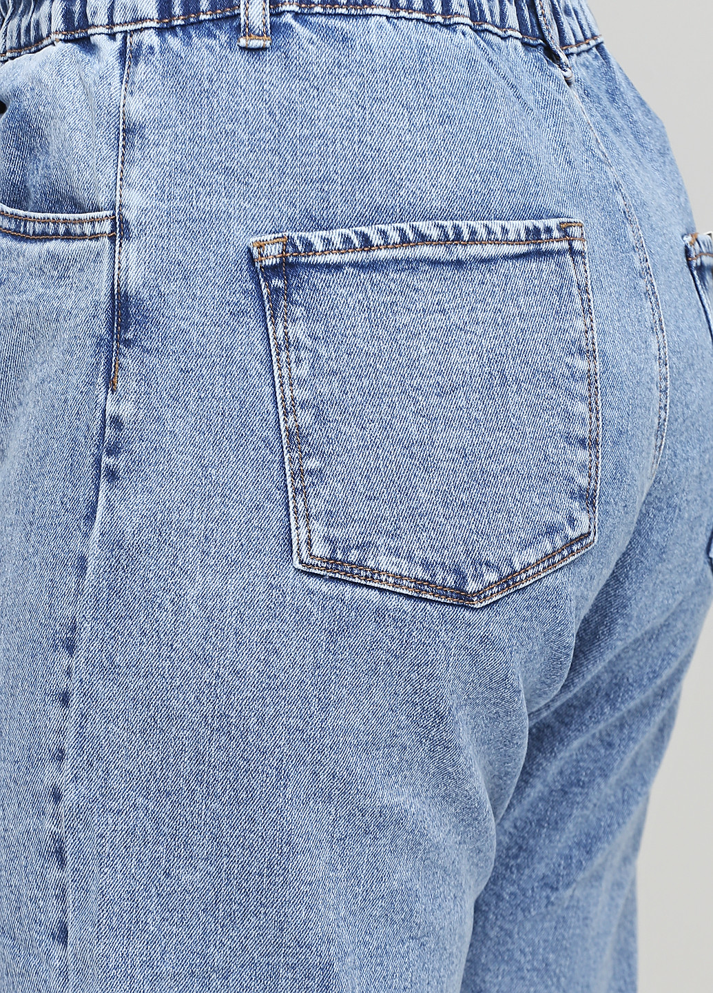 Темно-голубые демисезонные зауженные, укороченные джинсы Miss BonBon