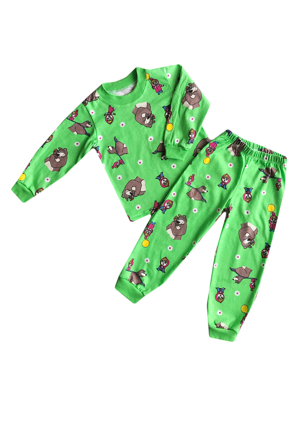 Зеленая всесезон пижама (лонгслив, брюки) лонгслив + брюки AV Style