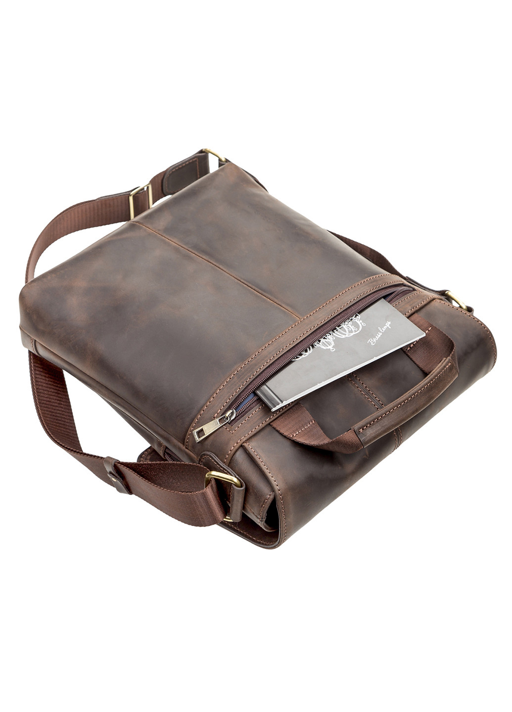 Мужская кожаная сумка 28х32х9 см Shvigel (252131459)