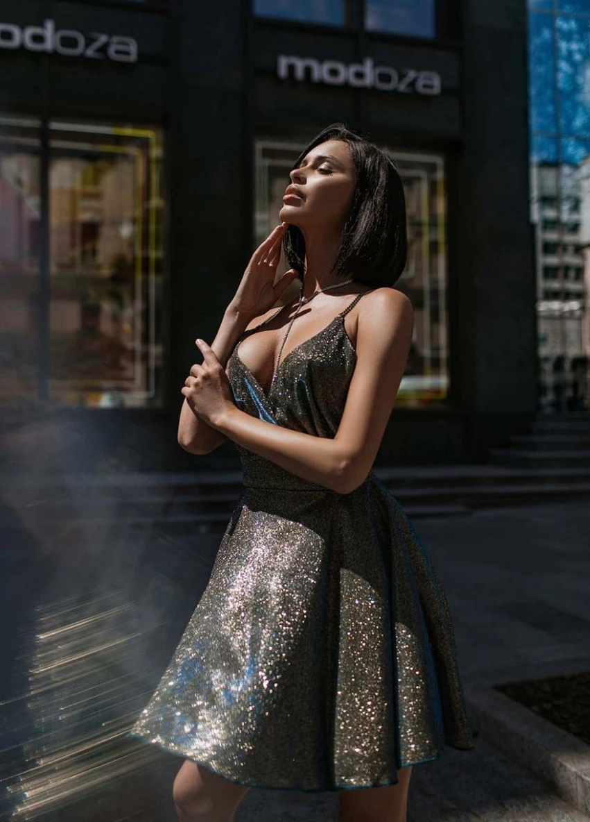Синее вечернее платье бэби долл FashionYouWant