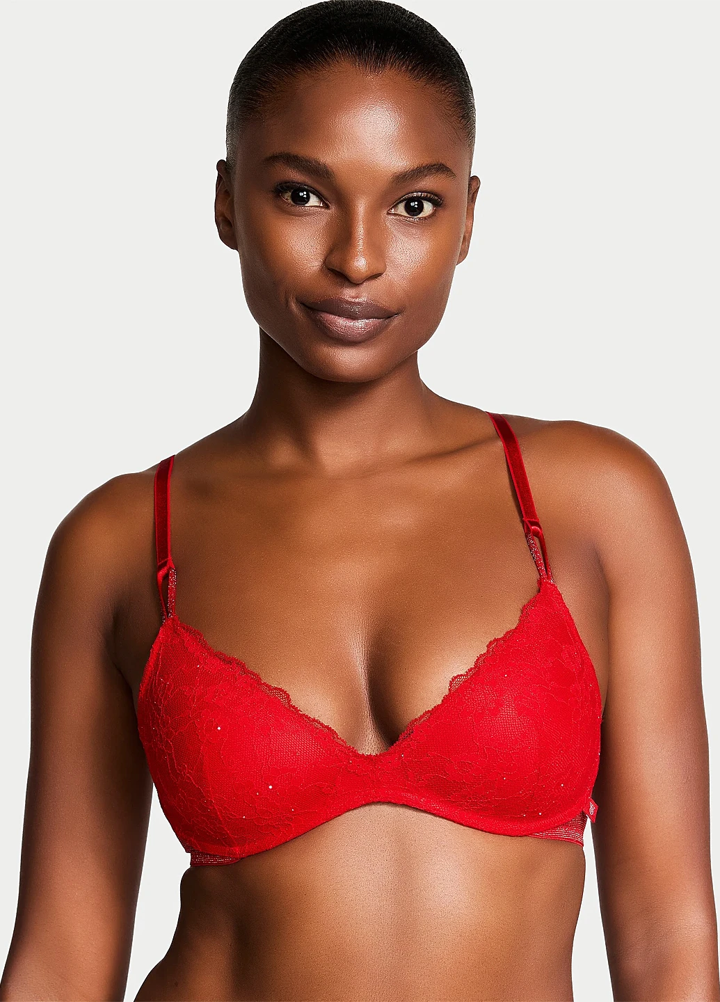 Красный демисезонный комплект (бюстгальтер, трусики) Victoria's Secret
