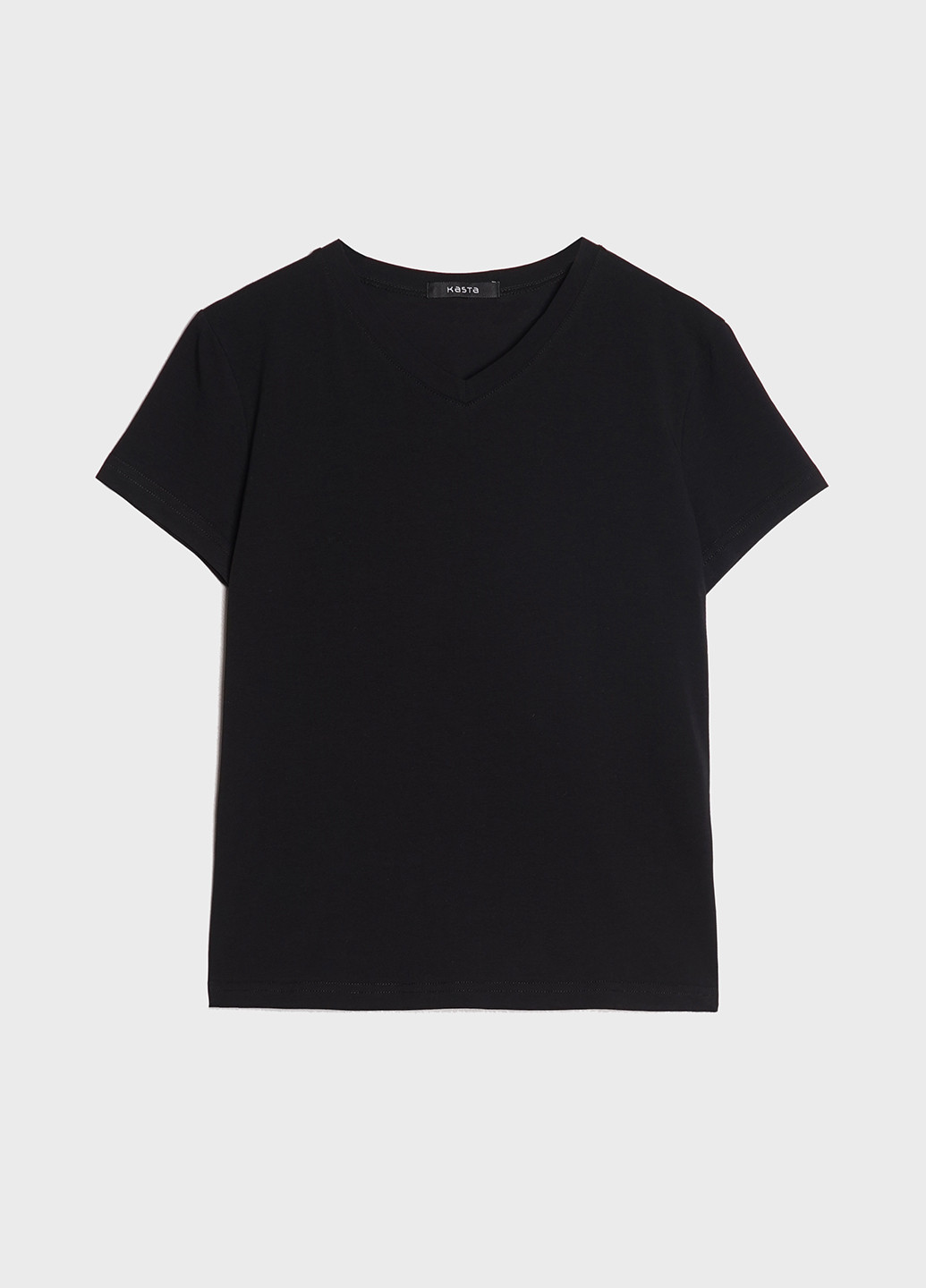 Чорна всесезон футболка жіноча напівприлегла KASTA design