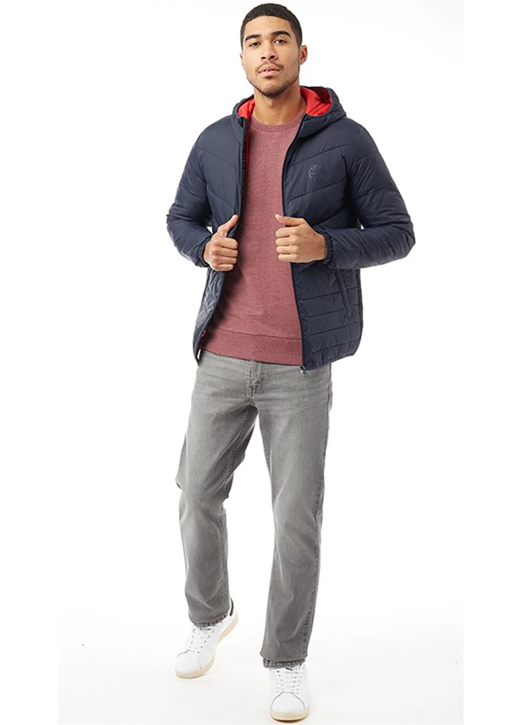 Темно-синяя демисезонная куртка Jack & Jones