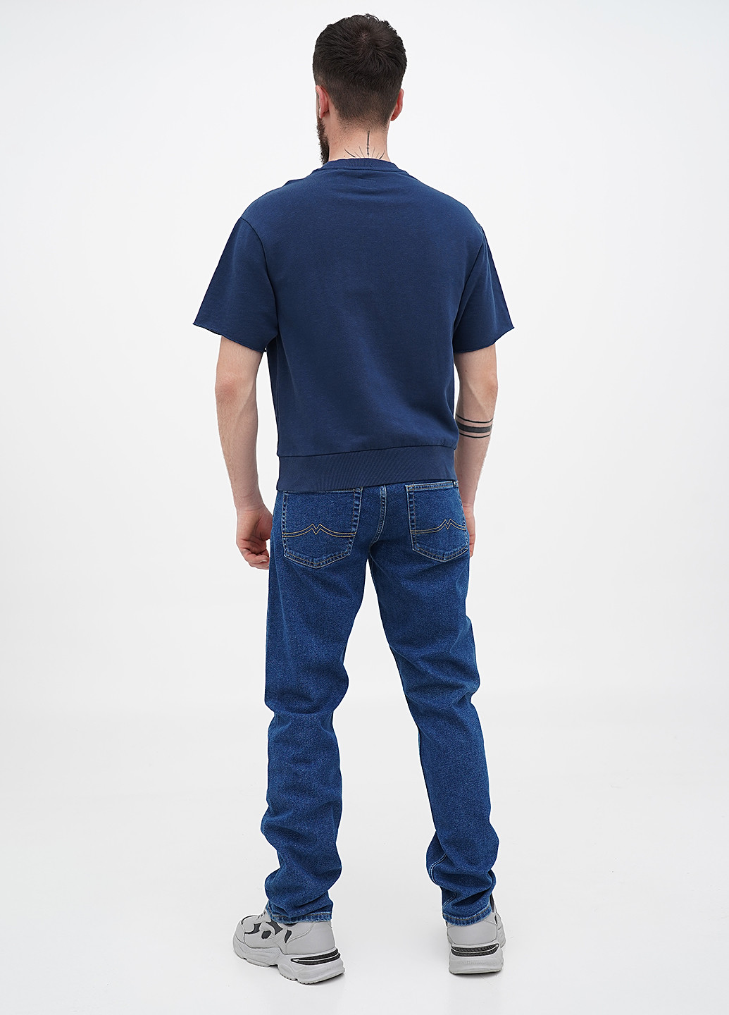 Синие демисезонные зауженные джинсы Mustang