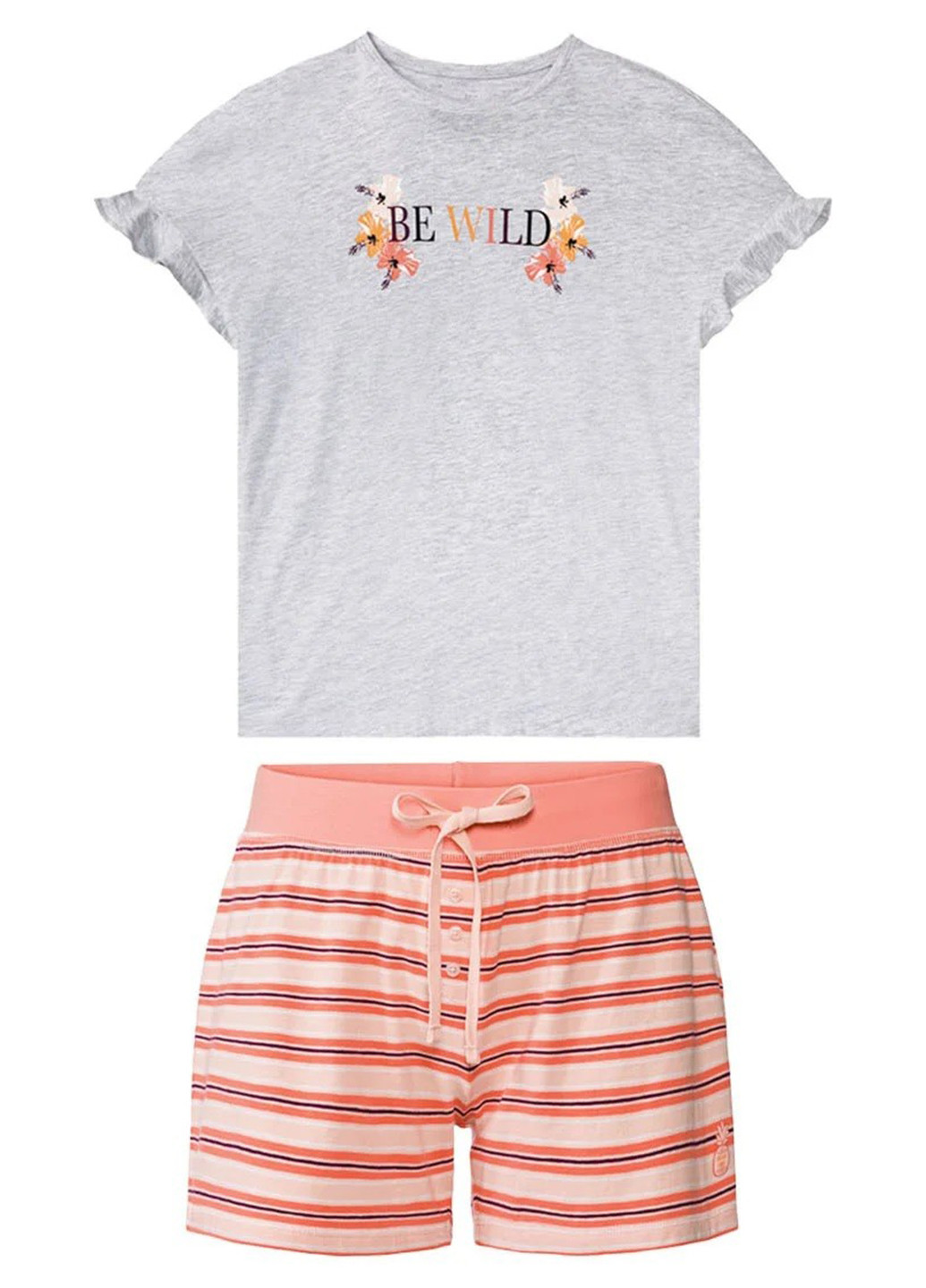 Комбінована всесезон піжама (футболка, шорти) футболка + шорти Esmara