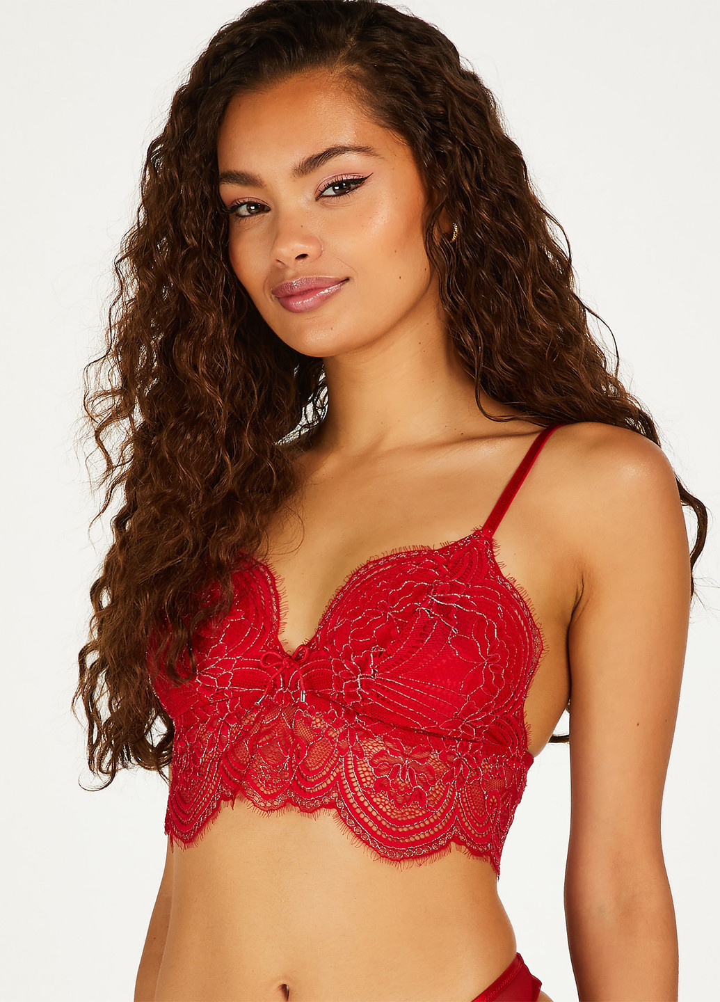 Червоний бралетт бюстгальтер Hunkemoller без кісточок поліамід
