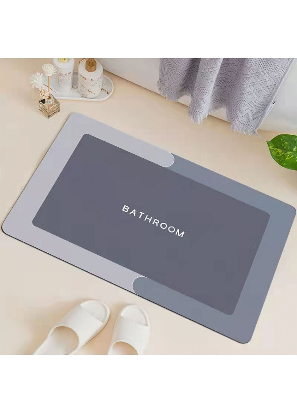 Суперпоглощающий коврик для ванной, 59х39 см Forus (268581030)