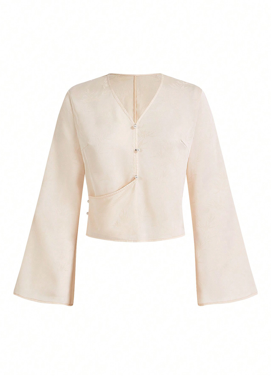 Кремова блуза на запах SHEIN