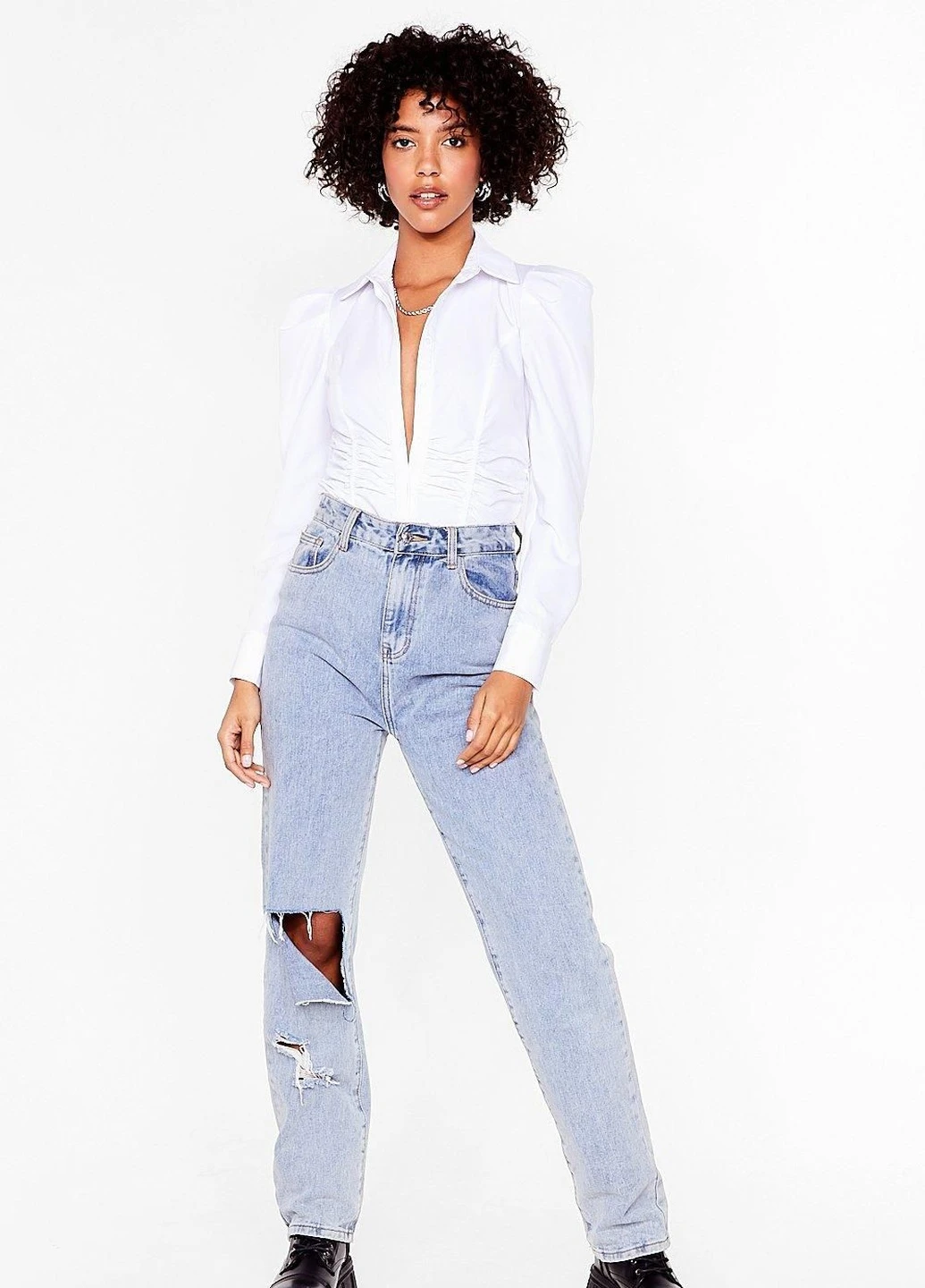 Біла блуза Nasty Gal
