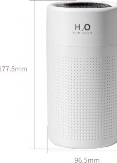 Ультразвуковий USB зволожувач повітря H2O Big 750мл, білий No Brand (252821804)