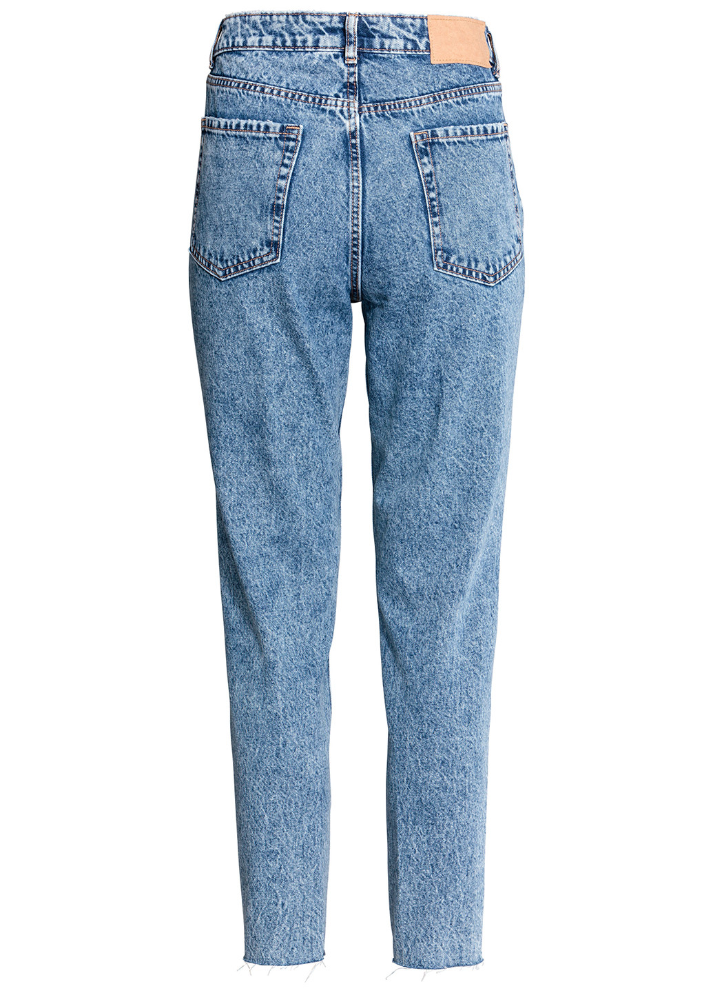 Голубые демисезонные мом фит джинсы H&M
