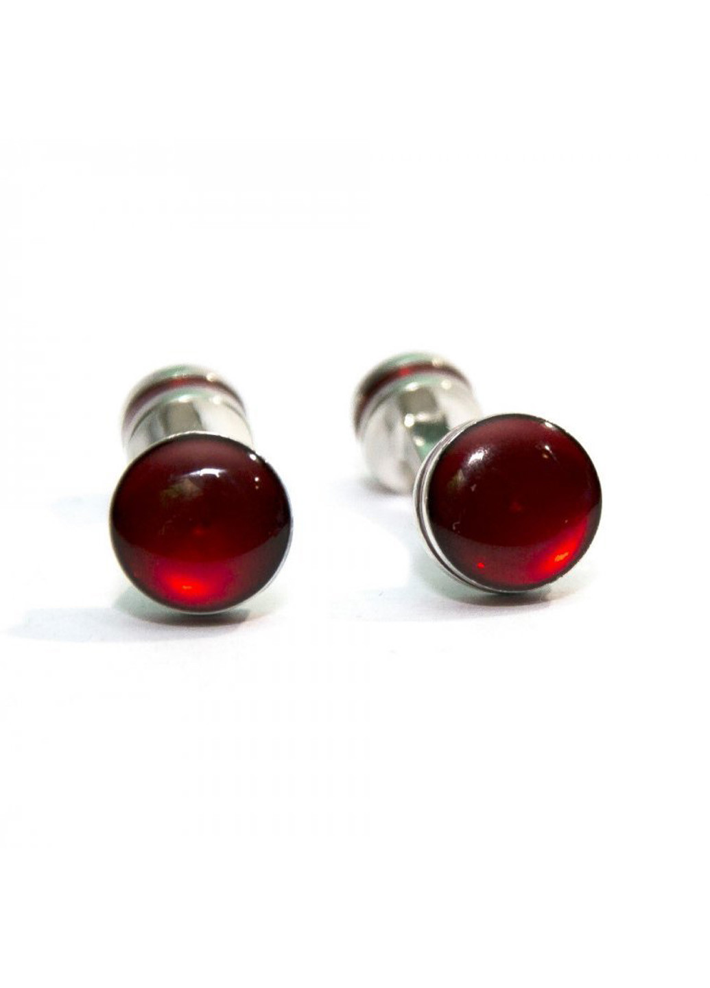 Запонки Круглі Червоні Handmade (193411207)