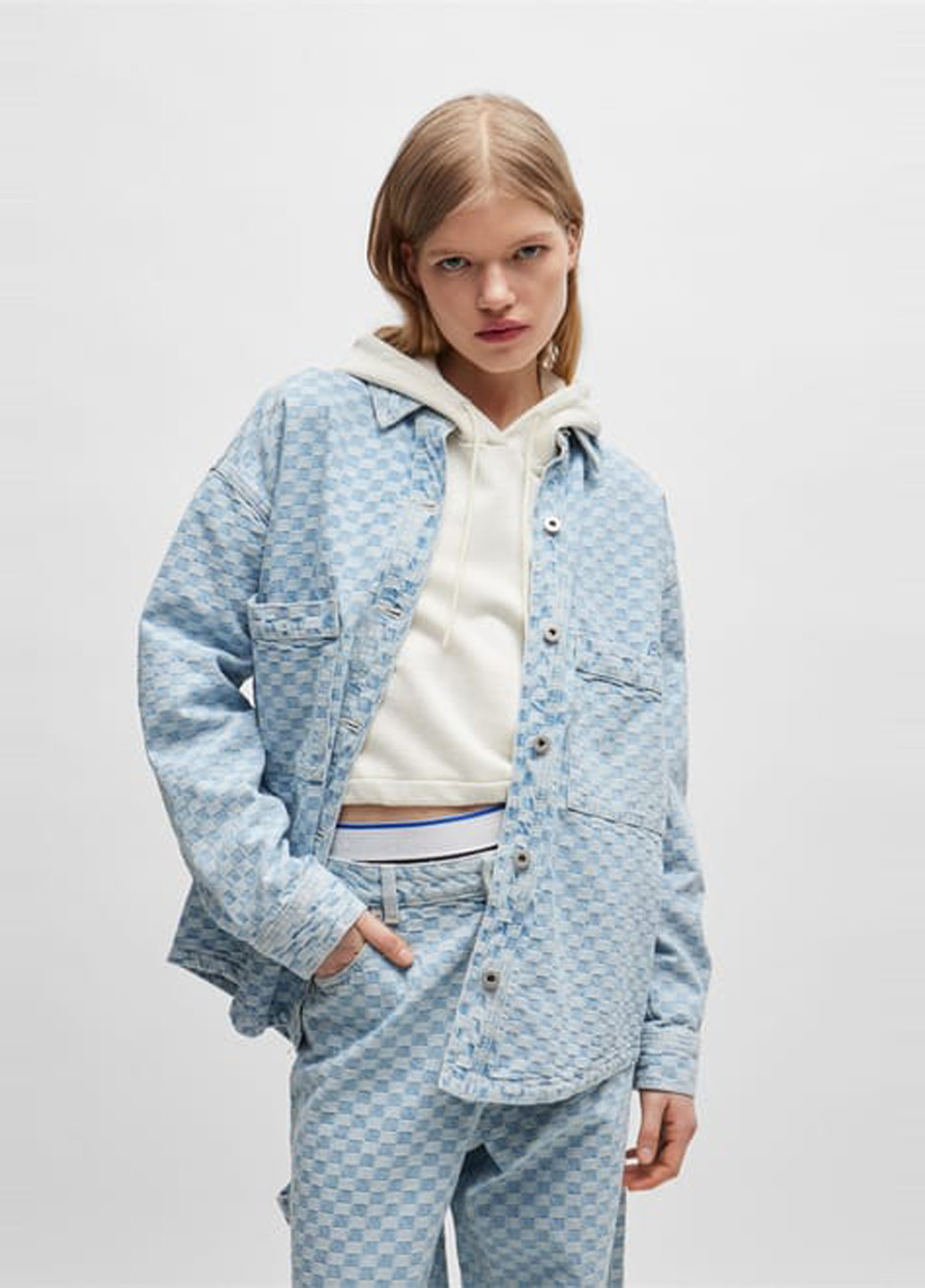 Голубая демисезонная куртка Hugo