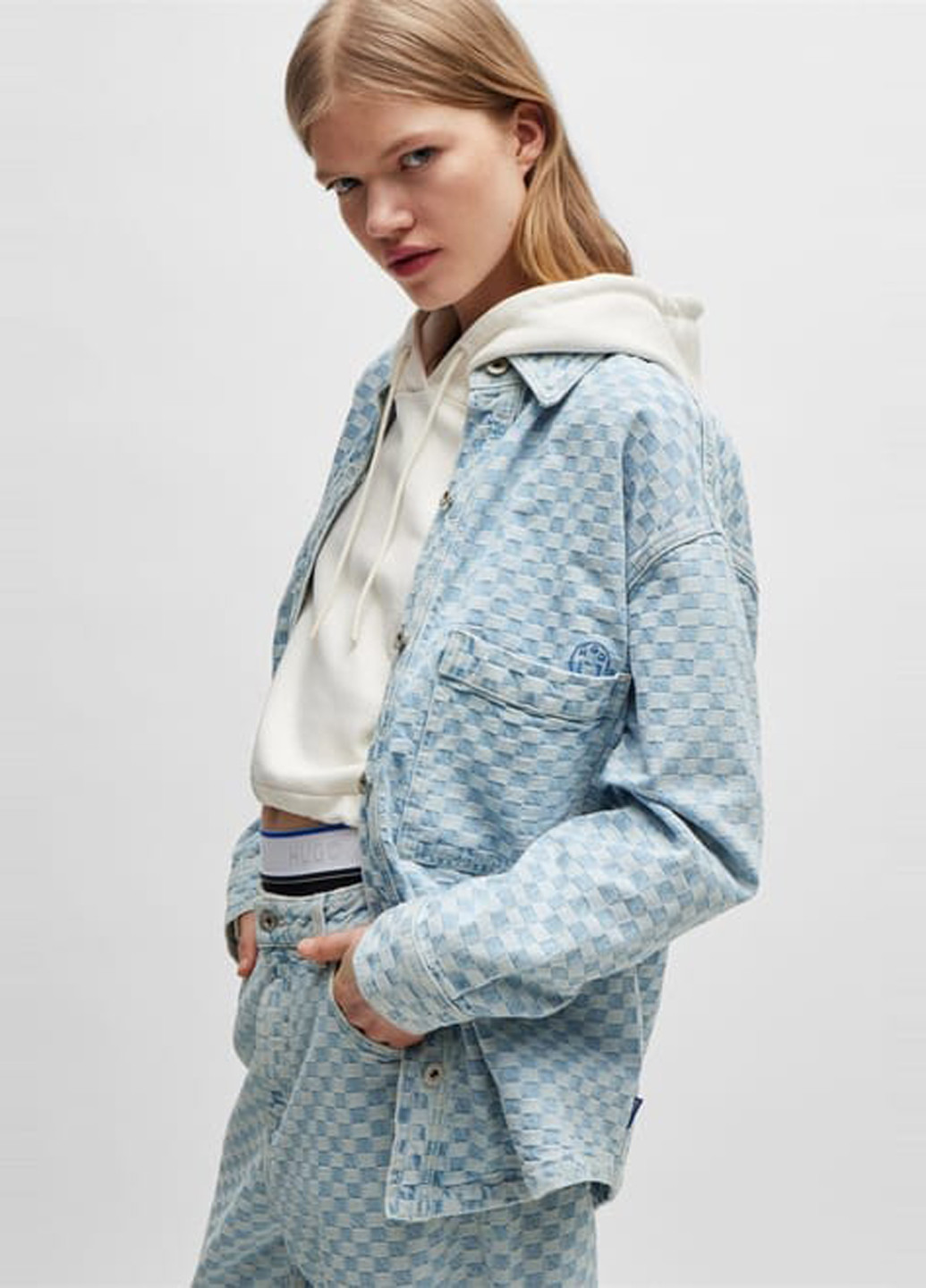 Голубая демисезонная куртка Hugo