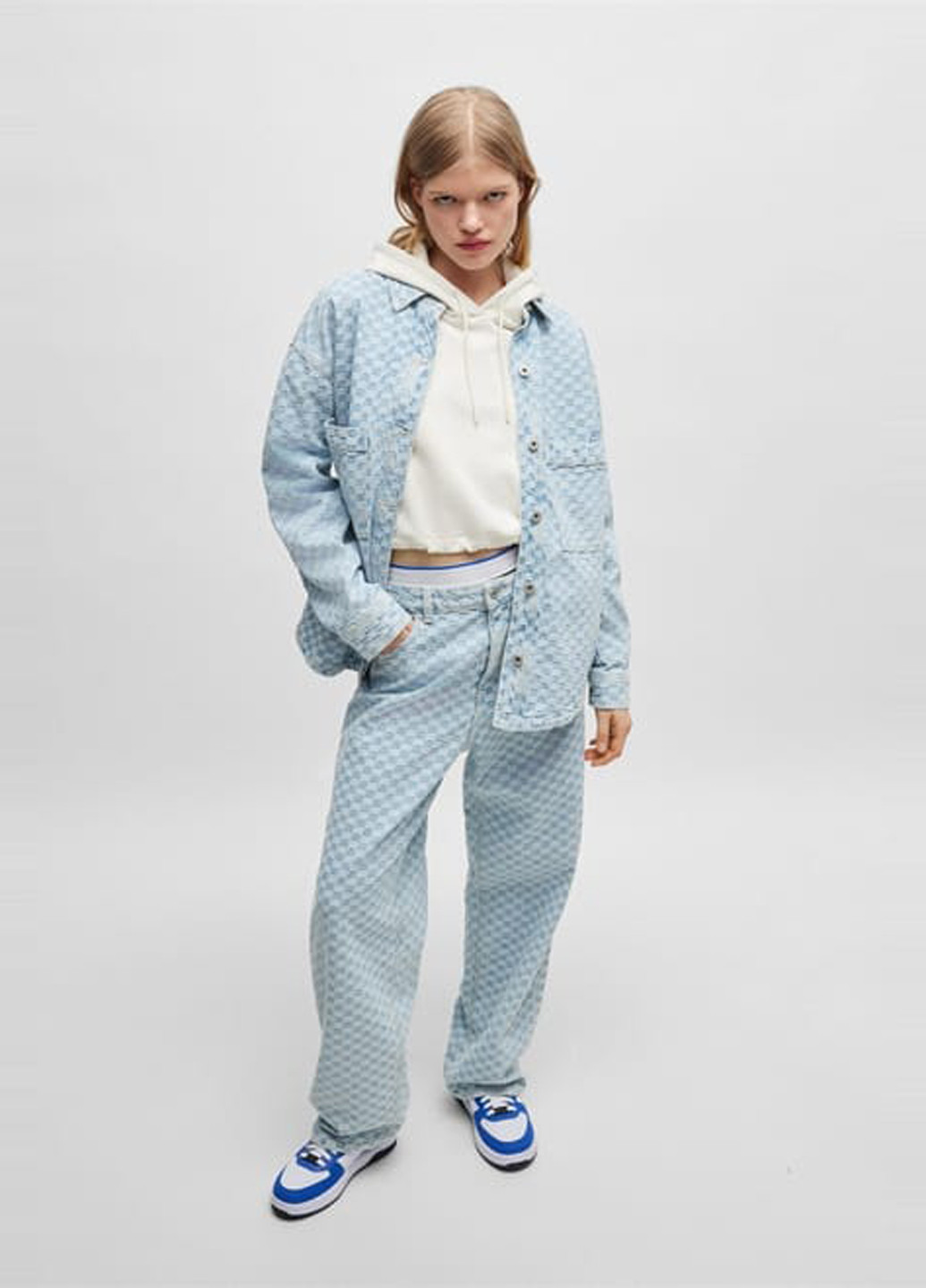 Голубая демисезонная куртка Hugo