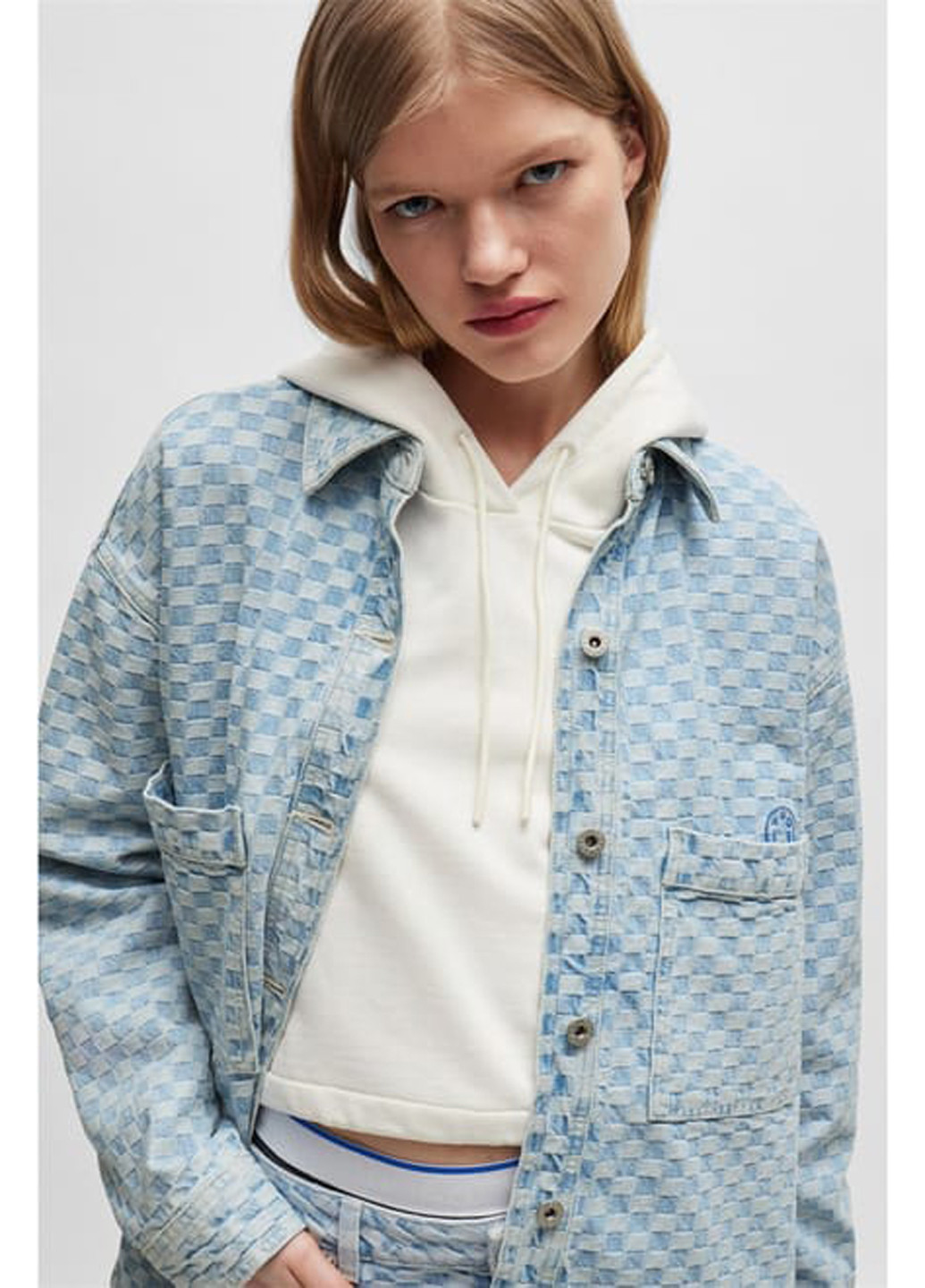 Голубая демисезонная куртка Hugo