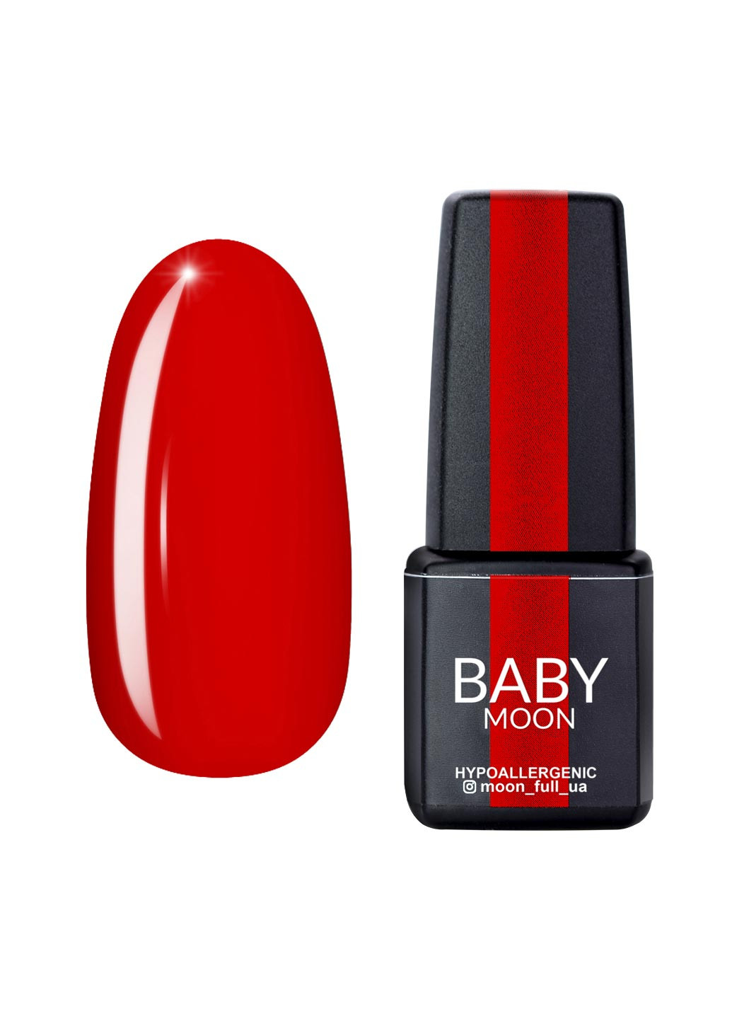 Гель лак BABY Red Chic Gel polish, 6 мл №008 червоно-жовтогарячий темний Moon (251422632)