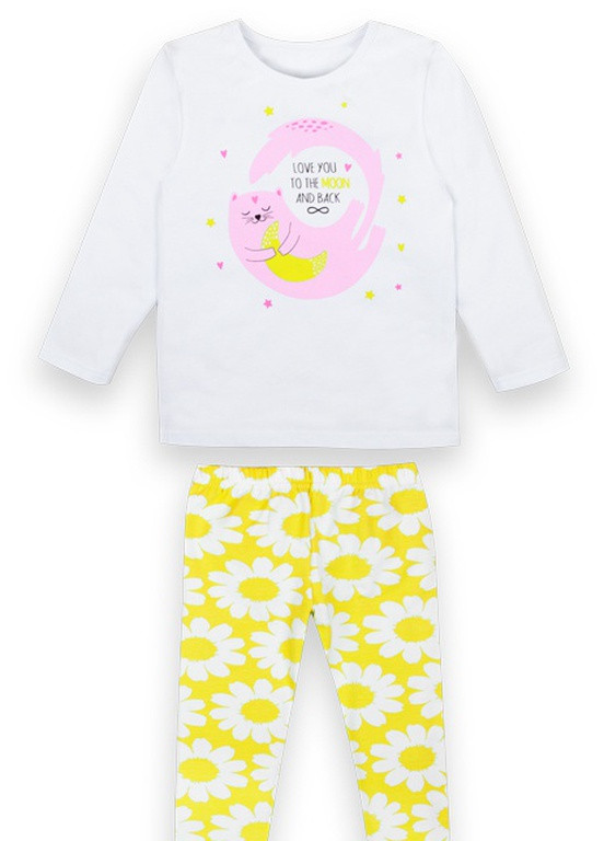 Желтая всесезон детская пижама для девочки Габби